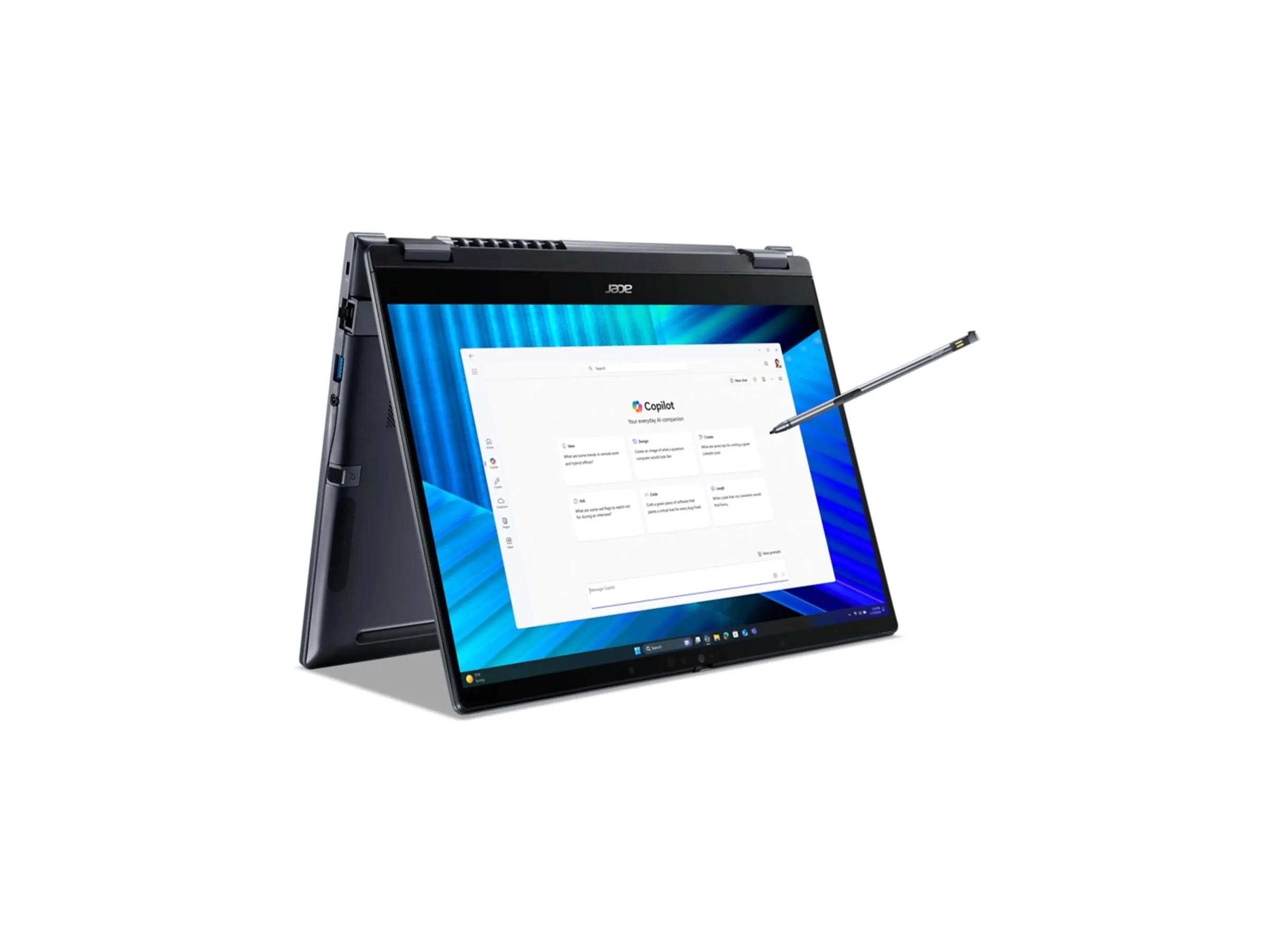 Acer TravelMate TMP414RN-55-TCO-74HK Intel Core Ultra 7 255U Hybrid (2-in-1) 35,6 cm (14") Touchscreen WUXGA 16 GB