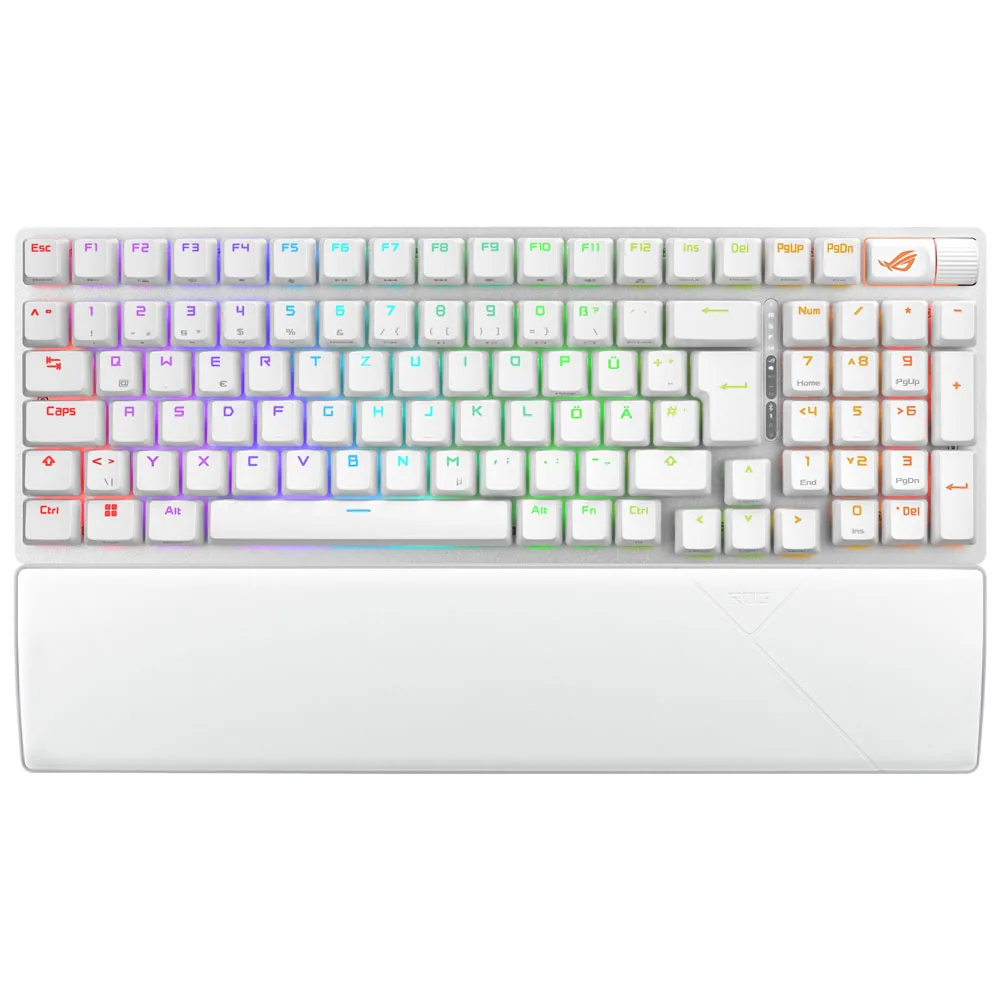 ASUS ROG Strix Scope II 96 Wireless Tastatur Gaming USB + RF Wireless + Bluetooth QWERTZ Deutsch Weiß – Bild 4