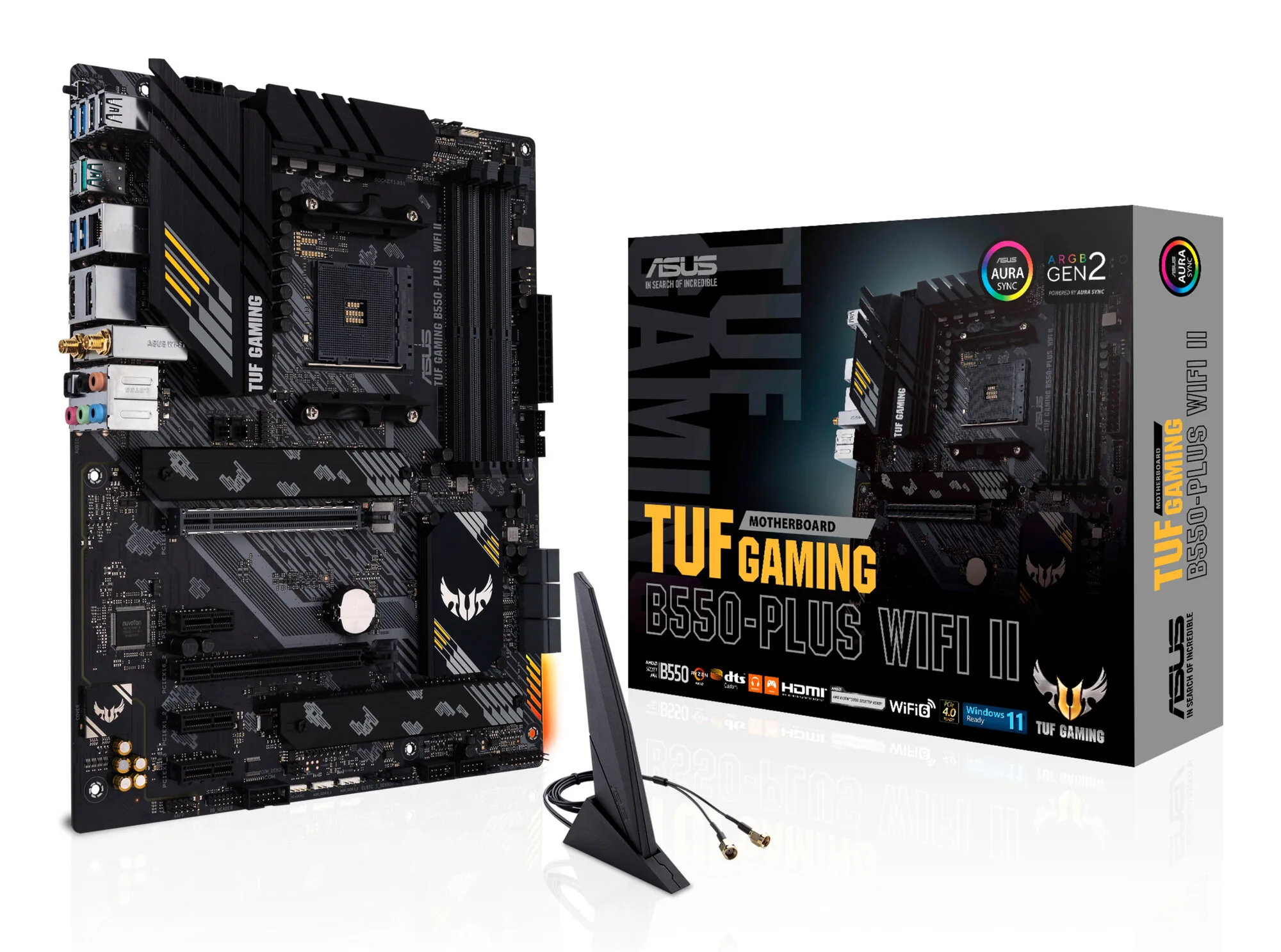 ASUS TUF GAMING B550-PLUS WIFI II AMD B550 Sockel AM4 ATX – Bild 1