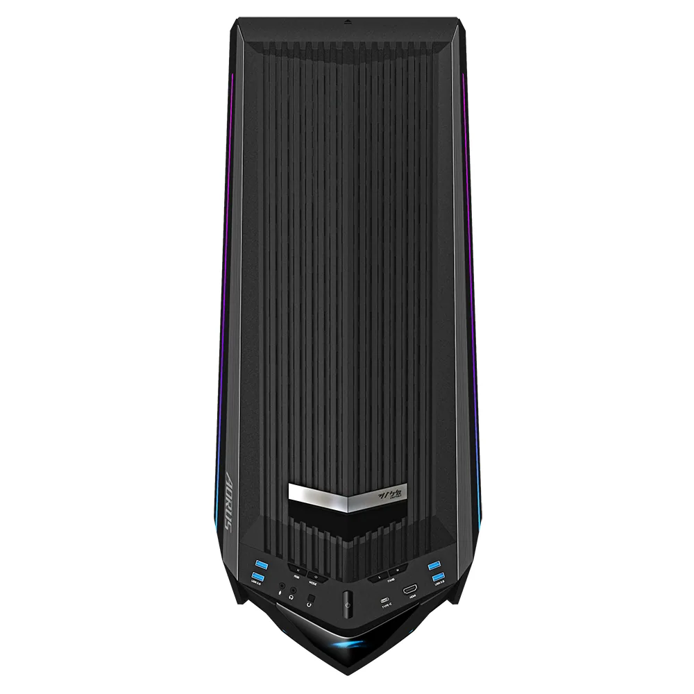 GIGABYTE AORUS C700 GLASS PC-Gehäuse – Full-Tower, unterstützt bis zu E-ATX & 420-mm-Radiatoren, vorinstallierte 5x 120-mm-Lüfter, USB 3.1 Typ-C, RGB Fusion – Bild 6
