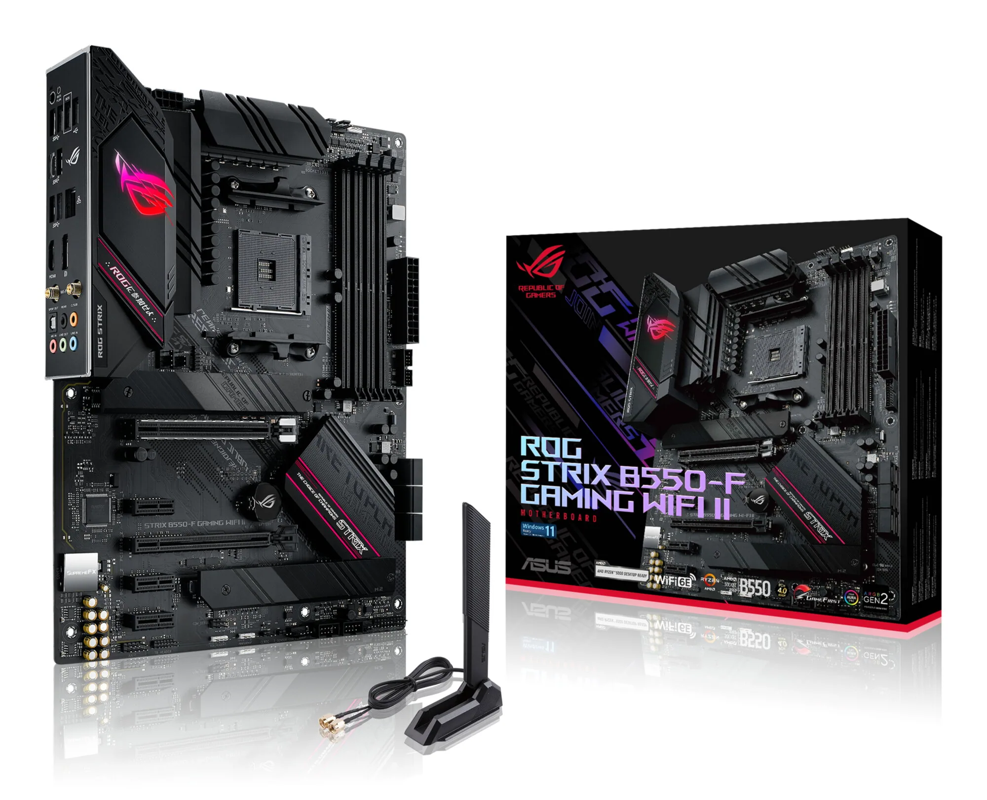 ASUS ROG STRIX B550-F GAMING WIFI II AMD B550 Sockel AM4 ATX – Bild 1