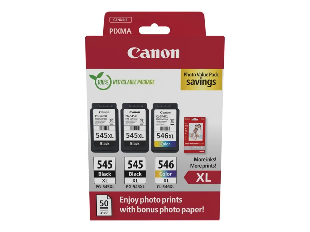 Patrone Canon PG-545XL+CL-546XL Photo Value Pack