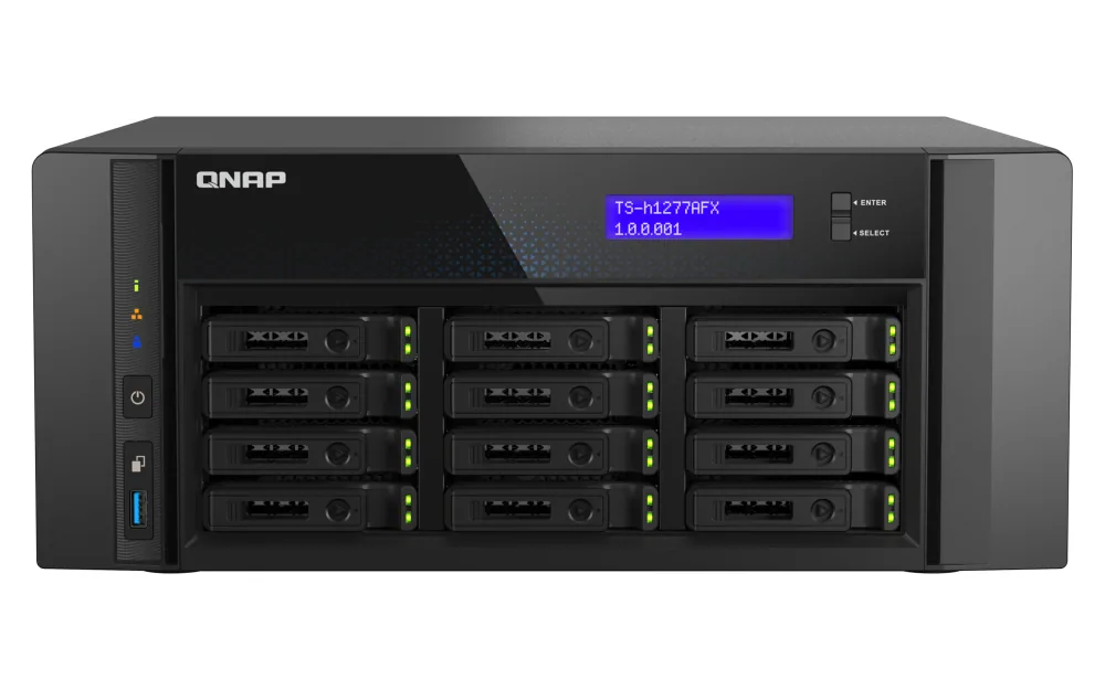 QNAP TS-H1277AFX-R7-32G NAS & Speicherserver Tower AMD Ryzen™ 7 32 GB DDR5 0 TB QuTS hero Schwarz – Bild 2