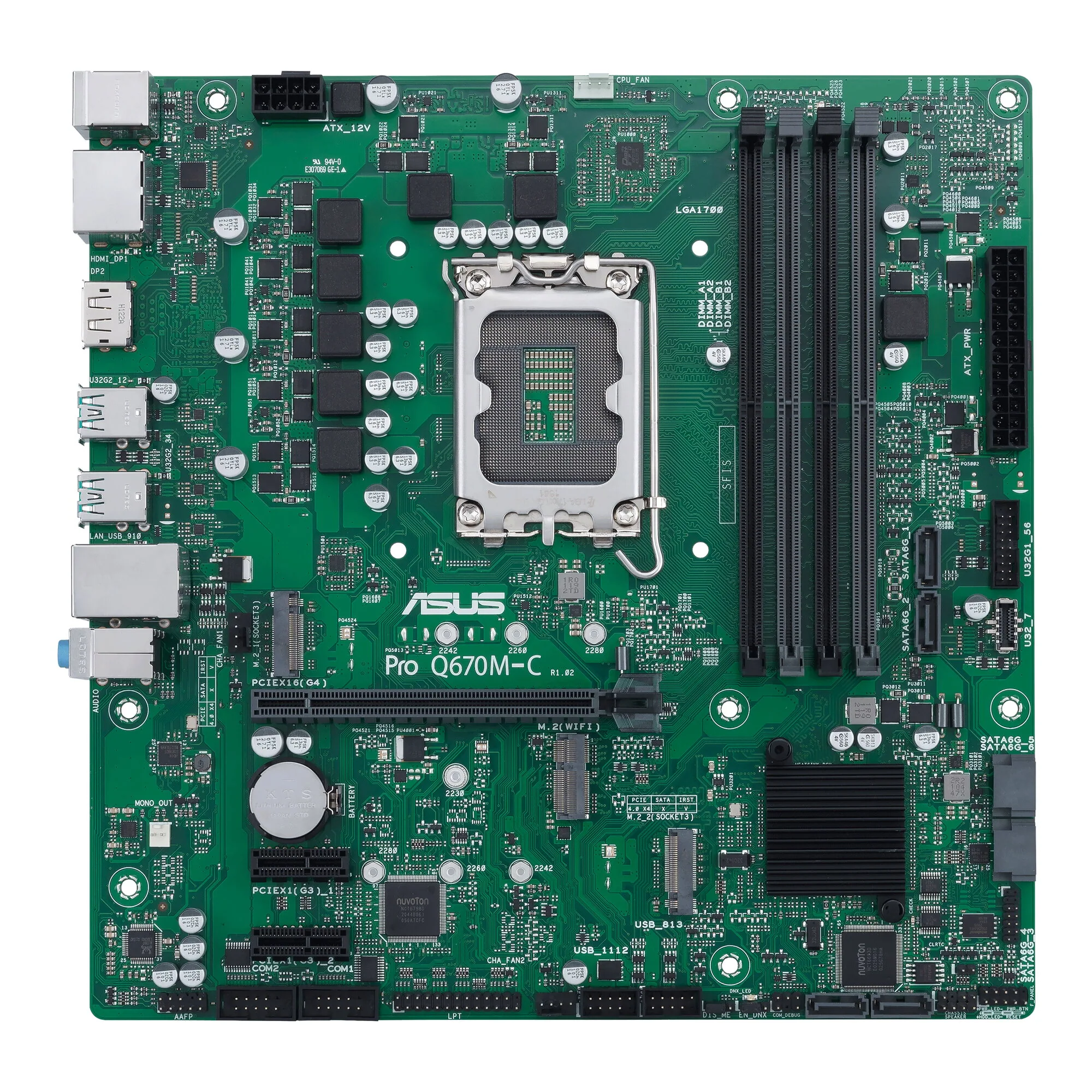 ASUS PRO Q670M-C-CSM Intel Q670 LGA 1700 micro ATX – Bild 1