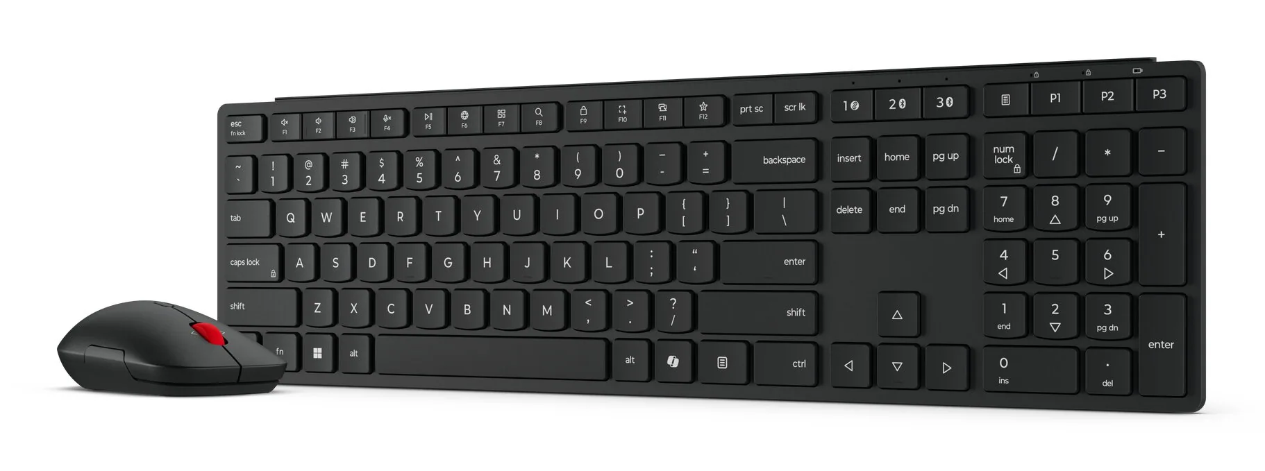 Lenovo 4X31S04848 Tastatur Maus enthalten Büro RF Wireless + Bluetooth US Englisch Schwarz – Bild 3