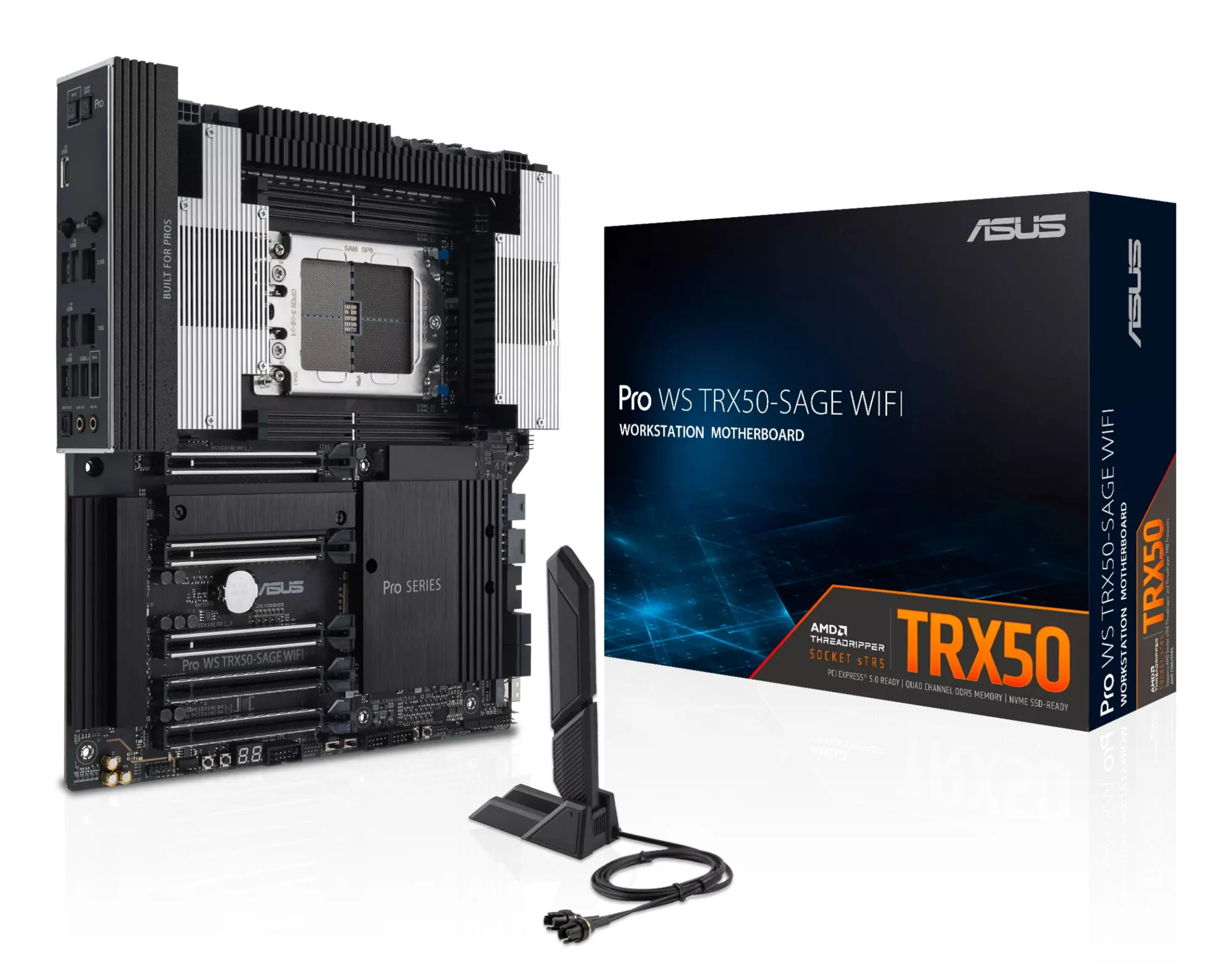 ASUS Pro WS TRX50-SAGE WIFI AMD TRX50 Socket sTR5 SSI CEB – Bild 1