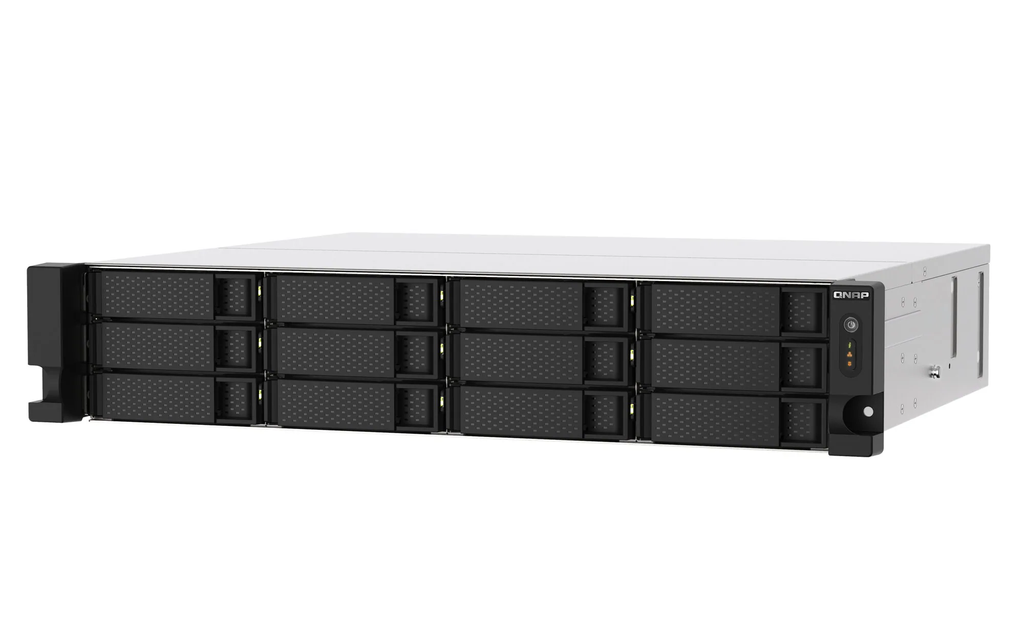 QNAP TS-1273AU-RP-8G NAS & Speicherserver Rack (2U) Ryzen Embedded V1500B 8 GB DDR4 0 TB QNAP QTS Aluminium, Schwarz – Bild 2
