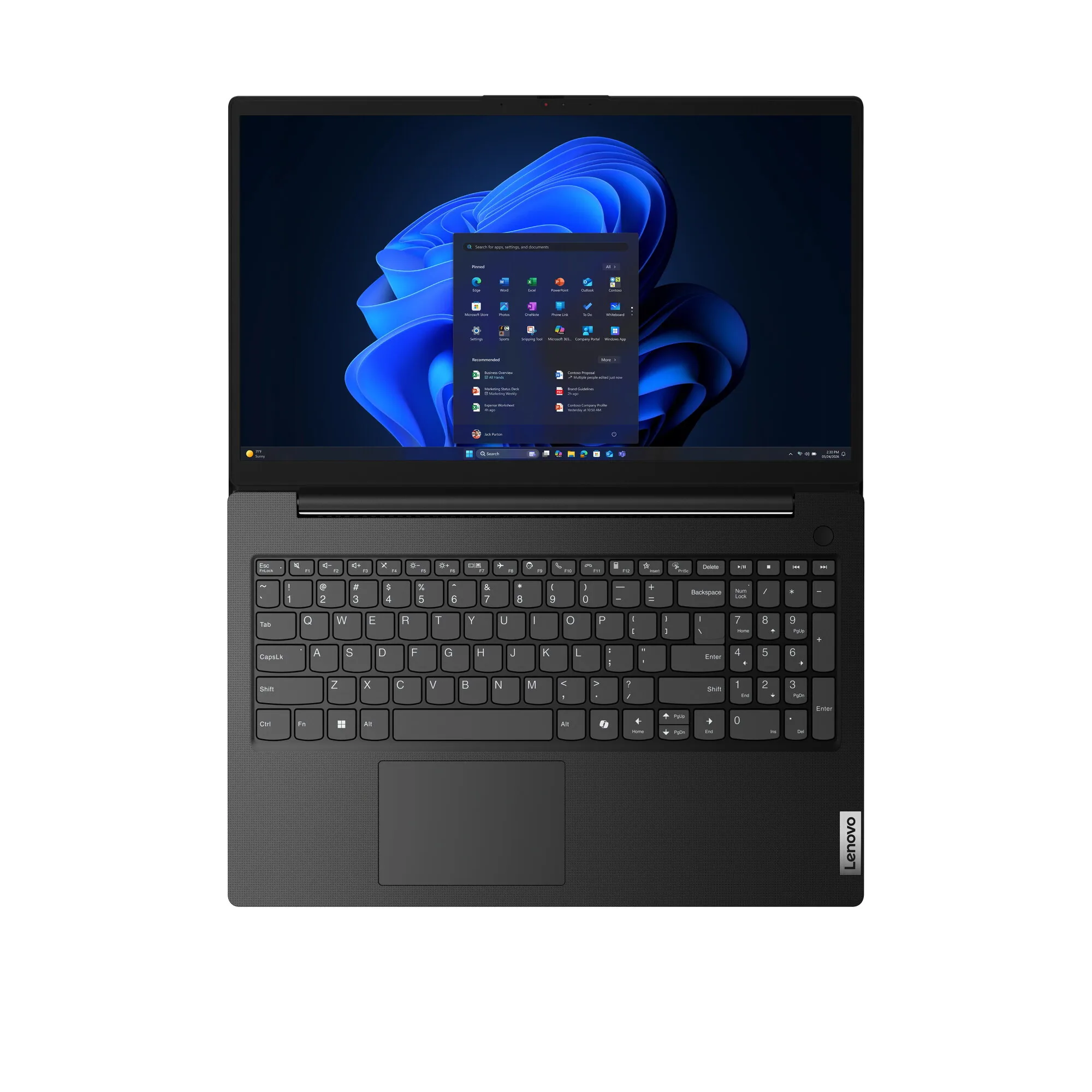 Lenovo V15 G7 IWC Intel Core 5 320 Laptop 39,6 cm (15.6") Full HD 16 GB DDR5-SDRAM 512 GB SSD Wi-Fi 6 (802.11ax) Windows 11 Pro Schwarz Deutsch – Bild 6