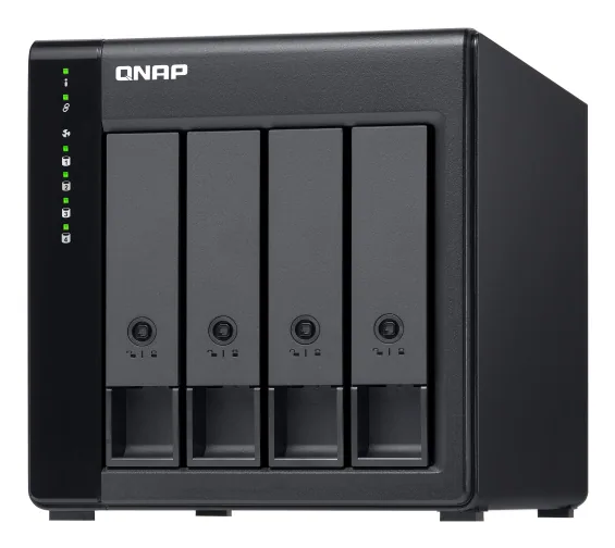 QNAP TL-D400S Speicherlaufwerksgehäuse HDD / SSD-Gehäuse Schwarz, Grau 2.5/3.5" – Bild 1