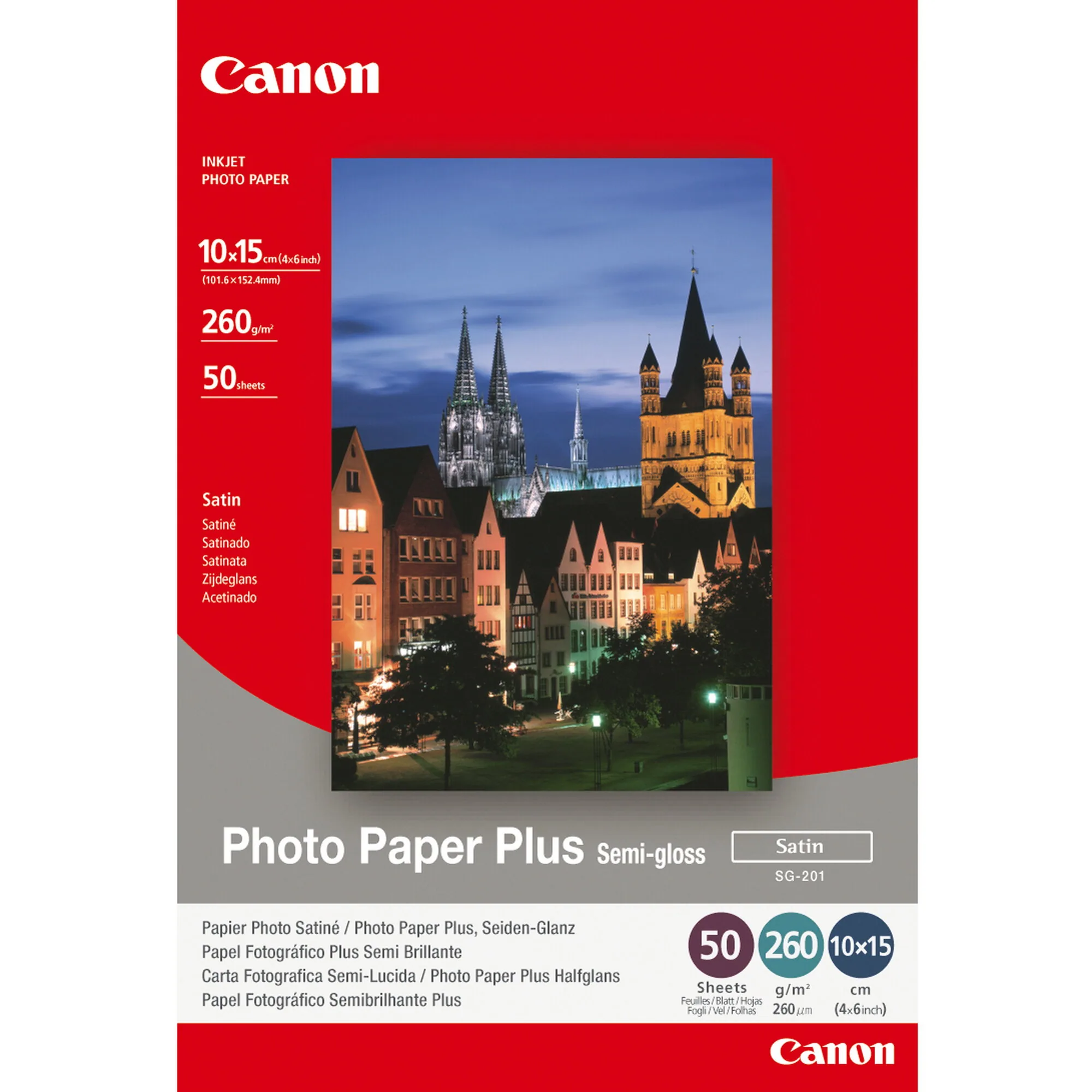 Canon SG-201 Fotopapier Plus Seidenglanz 10 x 15 cm – 50 Blatt – Bild 1