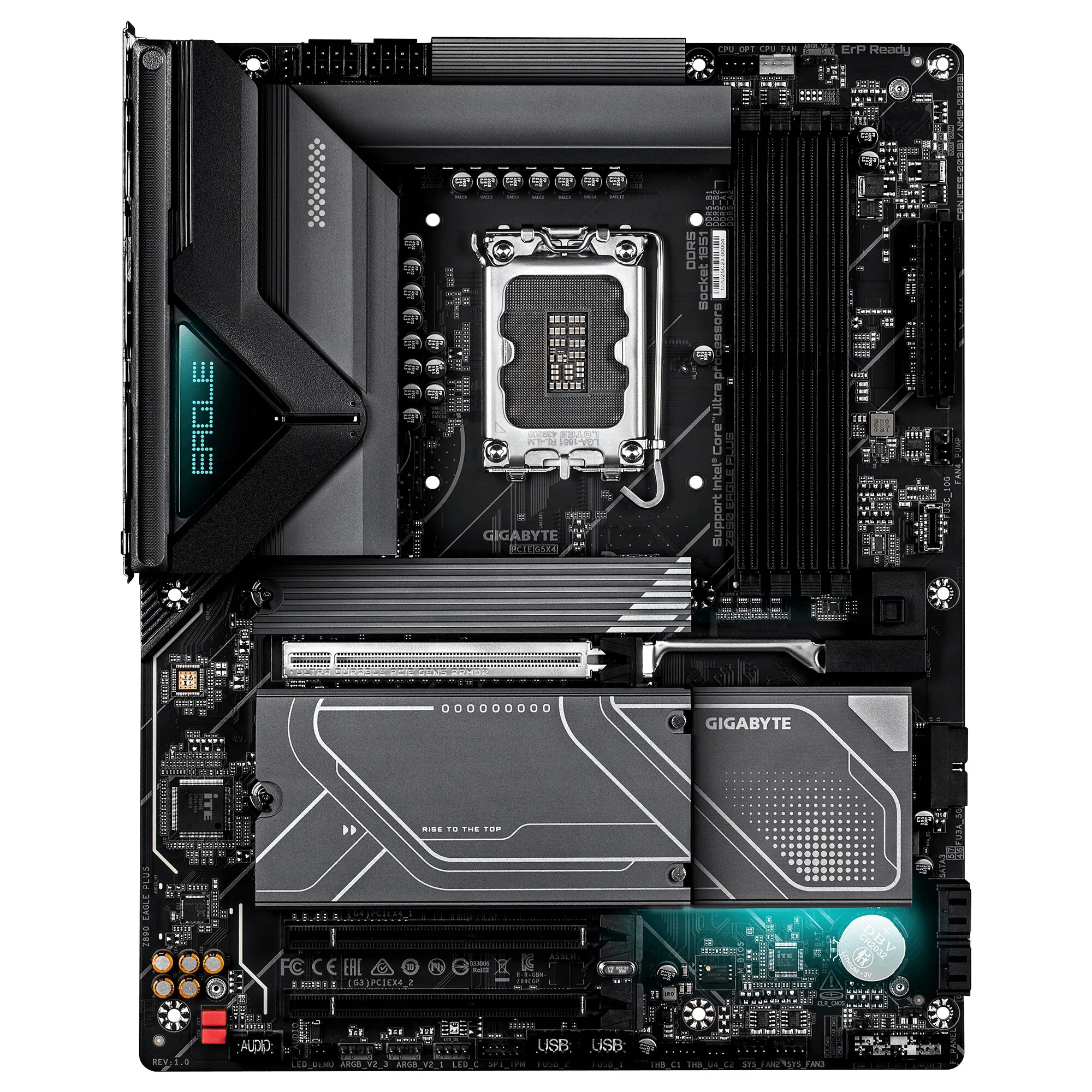 GIGABYTE Z890 EAGLE Plus Mainboard – Unterstützt Intel Core Ultra (Serie 2) CPUs, 14+1+2-Phasen-VRM, bis zu 9466 MHz – Bild 2