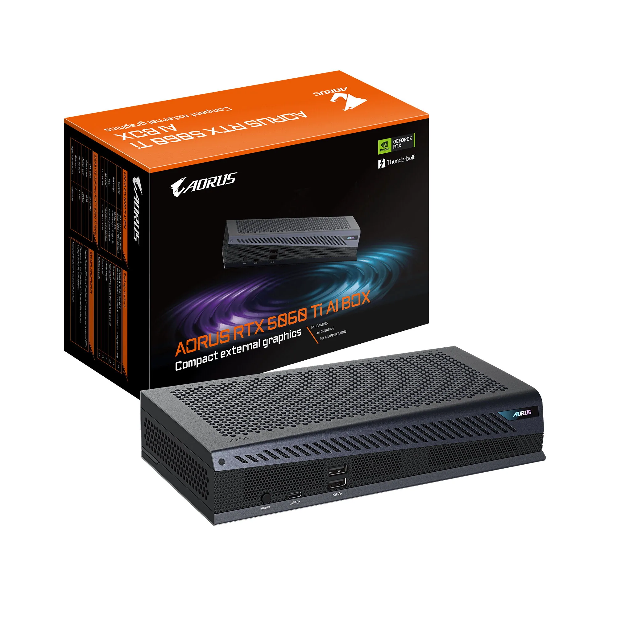 GIGABYTE AORUS RTX 5060 Ti AI BOX Grafikkarte – Bild 1