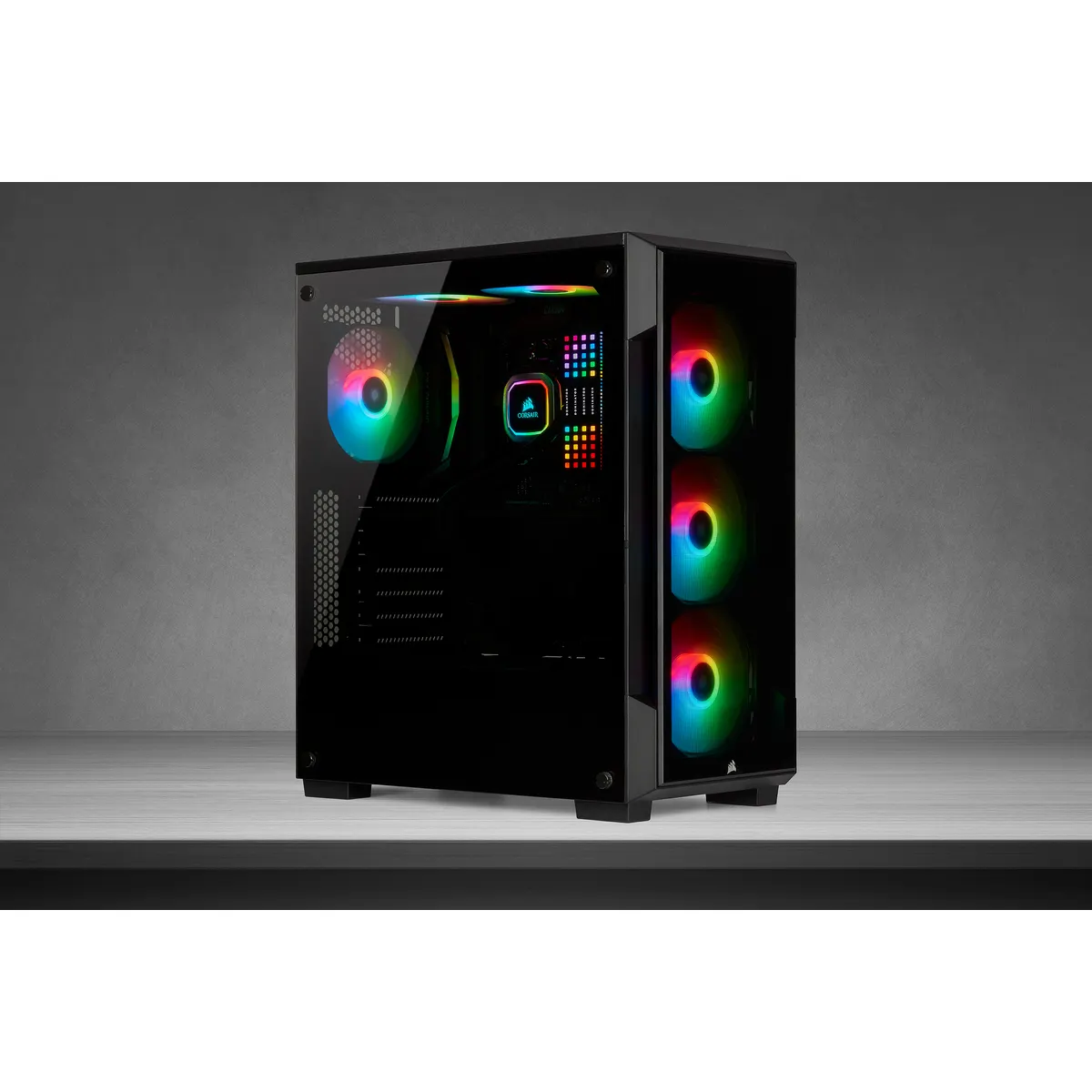 Corsair Geh Midi iCUE 220T RGB Smart Tempered Glas (B)
