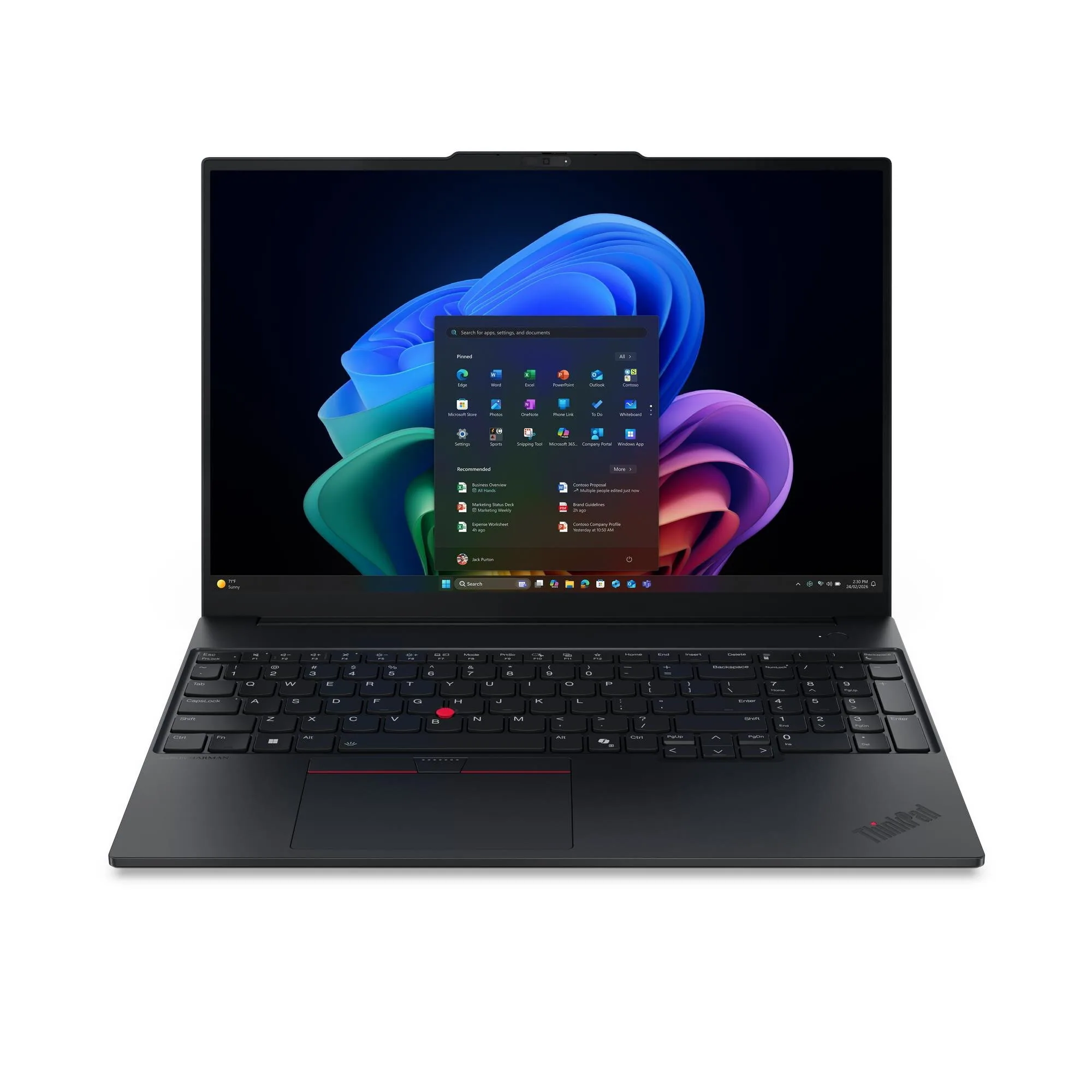 Lenovo ThinkPad E16 Gen 4 (Intel) Copilot+ PC Intel Core Ultra 5 325 Laptop 40,6 cm (16") WUXGA 16 GB DDR5-SDRAM 512 GB SSD Wi-Fi 7 (802.11be) Windows 11 Pro Schwarz Deutsch – Bild 1