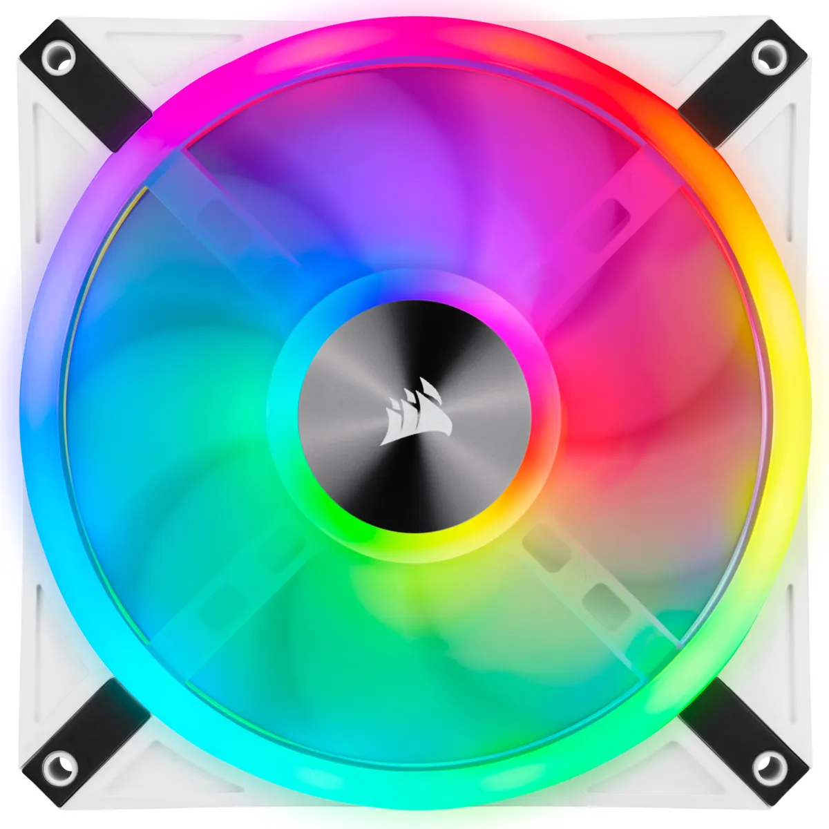 Corsair Lüfter 140*140*25 QL140 RGB LED Fan Weiß, Single