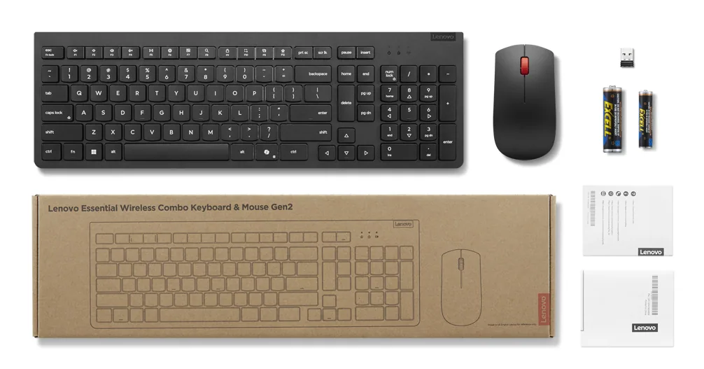 Lenovo Tastatur-Maus-Set wireless - Essential Combo Keyboard+Mouse G2 – Bild 1