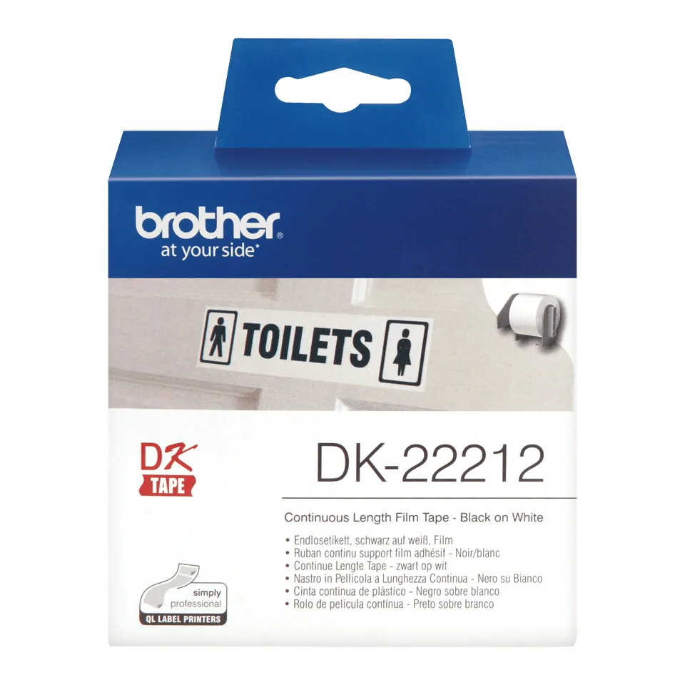 Brother DK-22212 Etiketten erstellendes Band Schwarz auf weiss – Bild 2