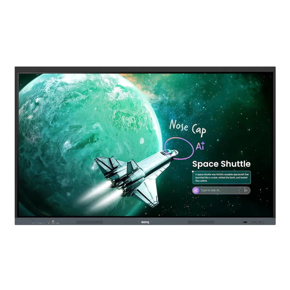 BenQ RE7505E Interaktives Whiteboard 190,5 cm (75") 3840 x 2160 Pixel Touchscreen Schwarz USB – Bild 1