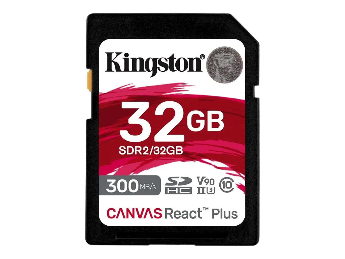 SD Card  32GB Kingston SDHC React+ 300R/260W Reader retail