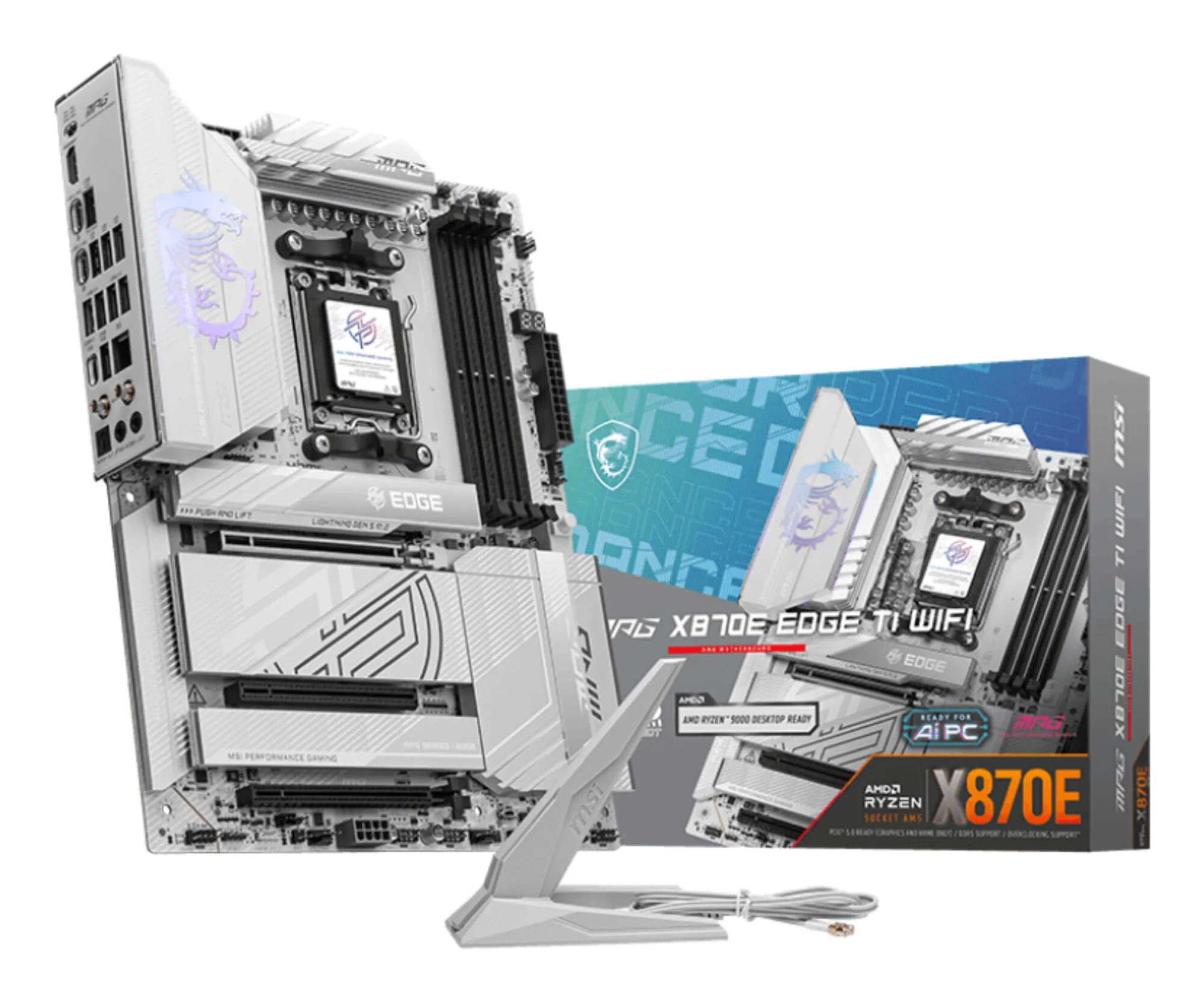 MSI MPG X870E EDGE TI WIFI Motherboard AMD X870E Sockel AM5 ATX – Bild 1