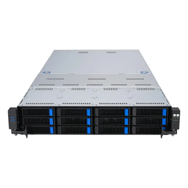 ASUS RS720-E11-RS12U Intel C741 Rack (2U) Schwarz, Silber – Bild 1