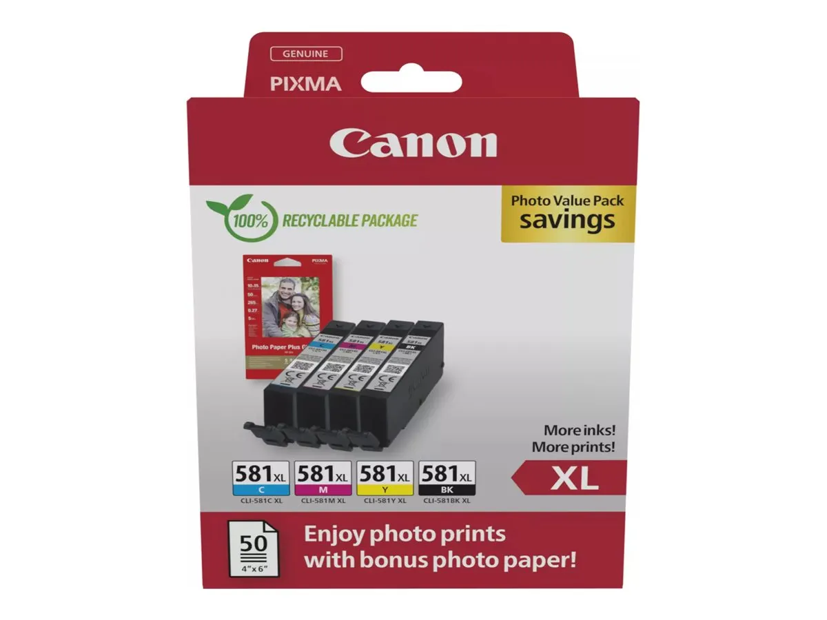 Patrone Canon CLI-581XL XL     Multipack BK,C,M,Y