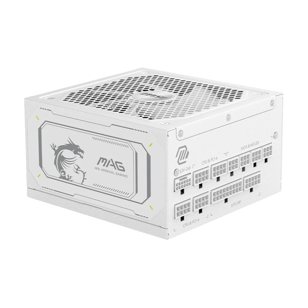 MSI MAG A1000GL PCIE5 WHITE Netzteil 1000 W 24-pin ATX ATX Weiß – Bild 1