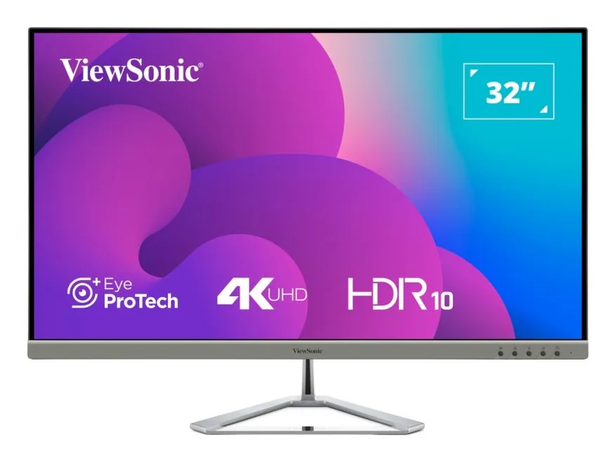 Viewsonic VX3276-4K-MHD-2 Computerbildschirm 81,3 cm (32") 3840 x 2160 Pixel 4K Ultra HD LCD Schwarz, Silber – Bild 1