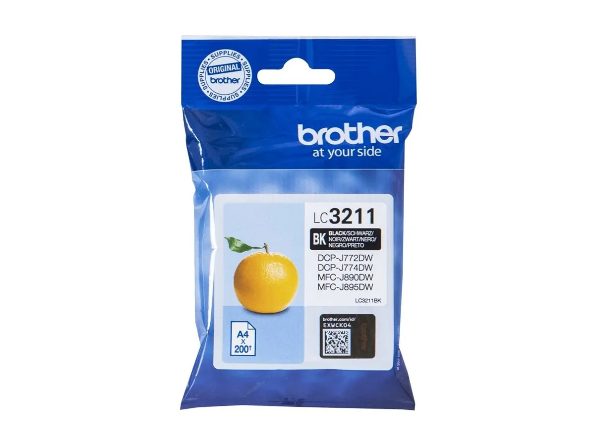Brother LC3211BK Druckerpatrone Original Standardertrag Schwarz