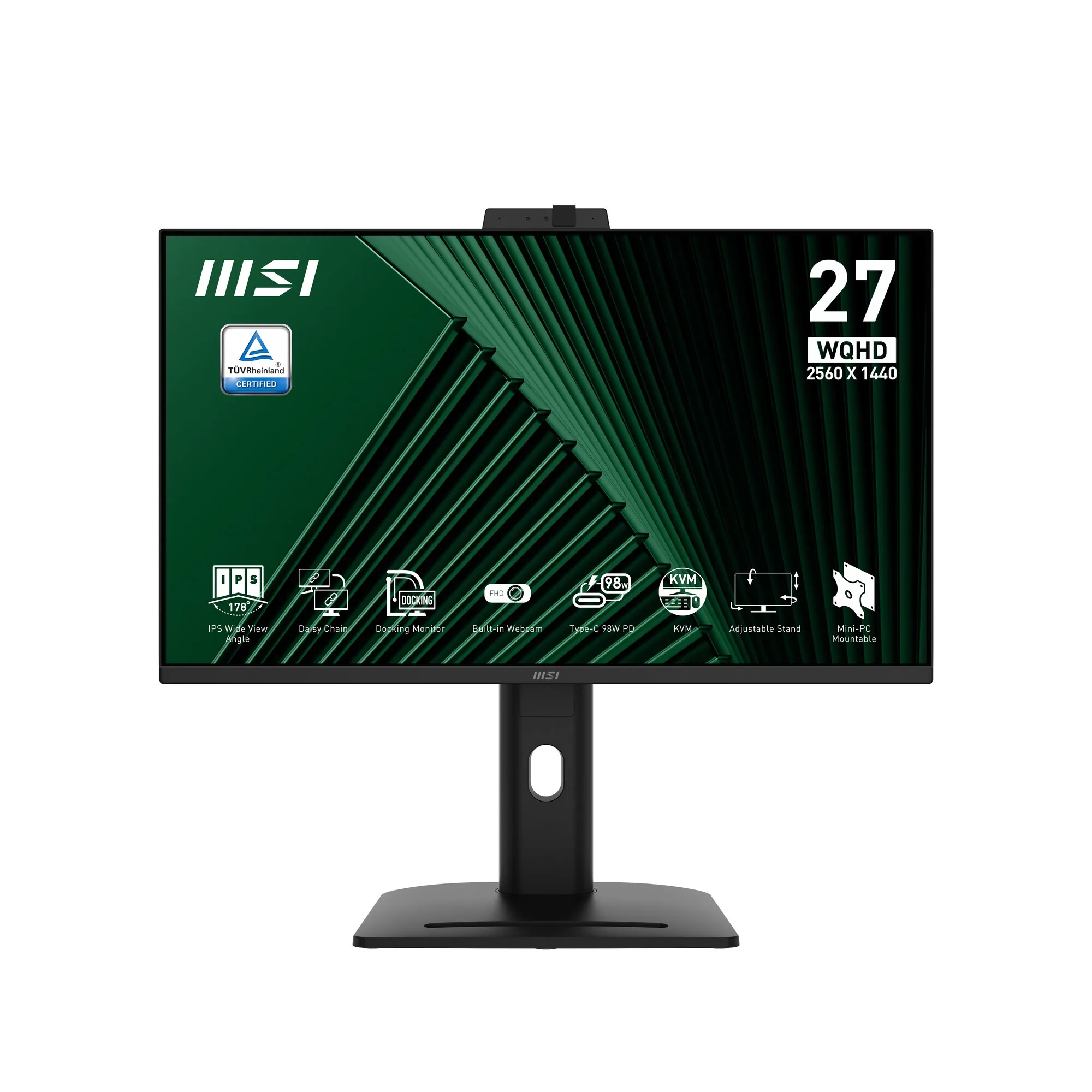 MSI PRO MP275QPDG Computerbildschirm 68,6 cm (27") 2560 x 1440 Pixel Wide Quad HD LCD Schwarz – Bild 1