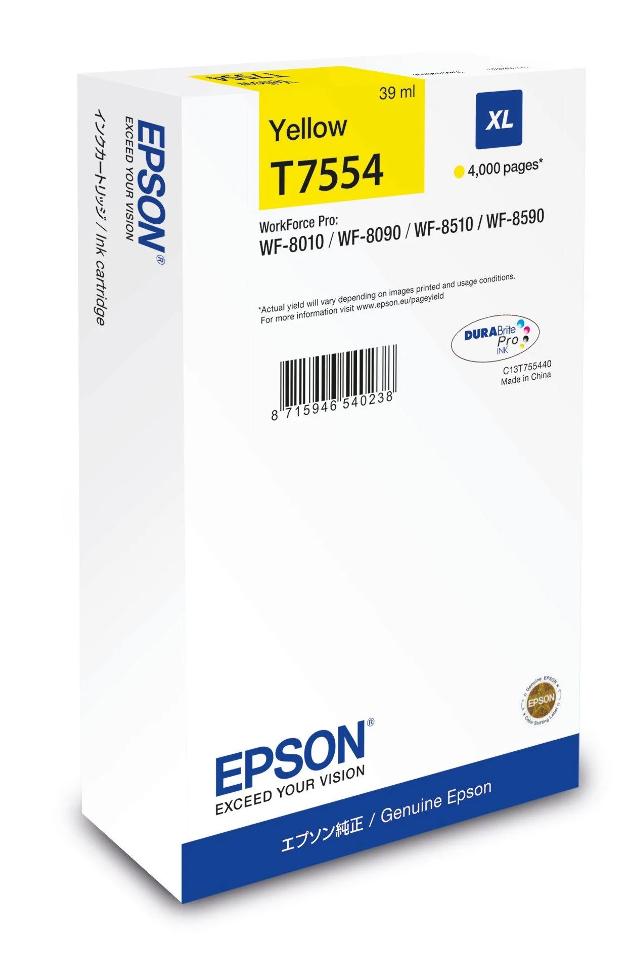 Epson C13T75544N Druckerpatrone 1 Stück(e) Original High (L) Yield Gelb – Bild 1