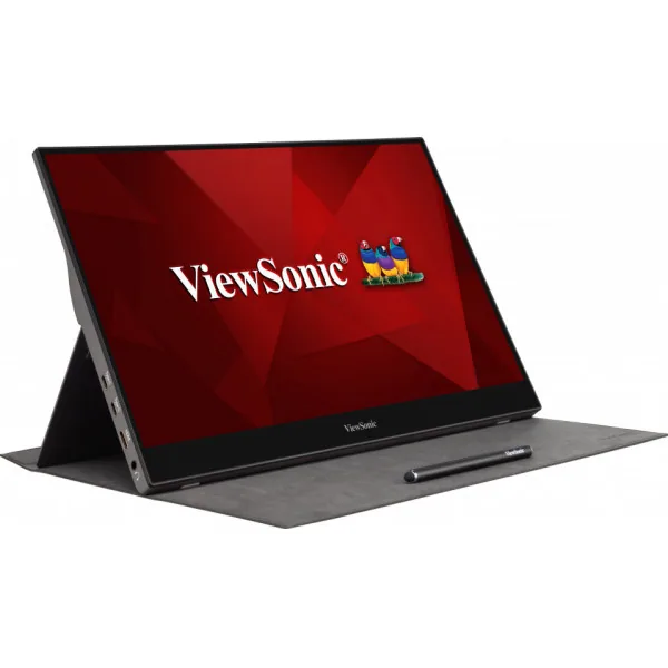 Viewsonic TD1655 Computerbildschirm 39,6 cm (15.6") 1920 x 1080 Pixel Full HD LED Touchscreen Multi-Nutzer Schwarz, Silber – Bild 1