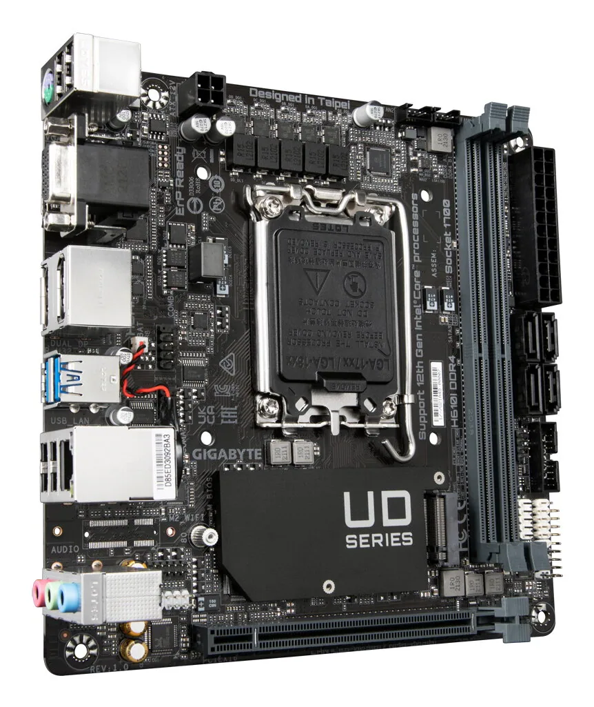 GIGABYTE H610I DDR4 Mainboard - Unterstützt Intel Core Prozessoren 14th CPUs, 4+1+1 Hybrid Digital VRM, up to 3200MHz DDR4, 1xPCIe 3.0 M.2, GbE LAN, USB 3.2 Gen 1 – Bild 2