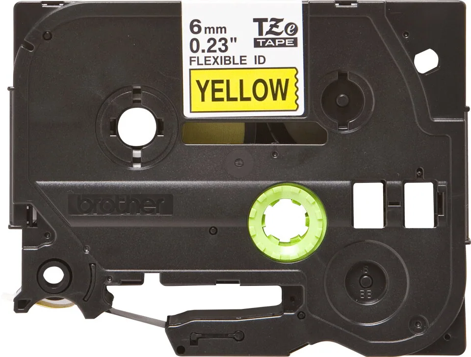 Brother TZE-FX611 Etiketten erstellendes Band Schwarz auf gelb – Bild 2