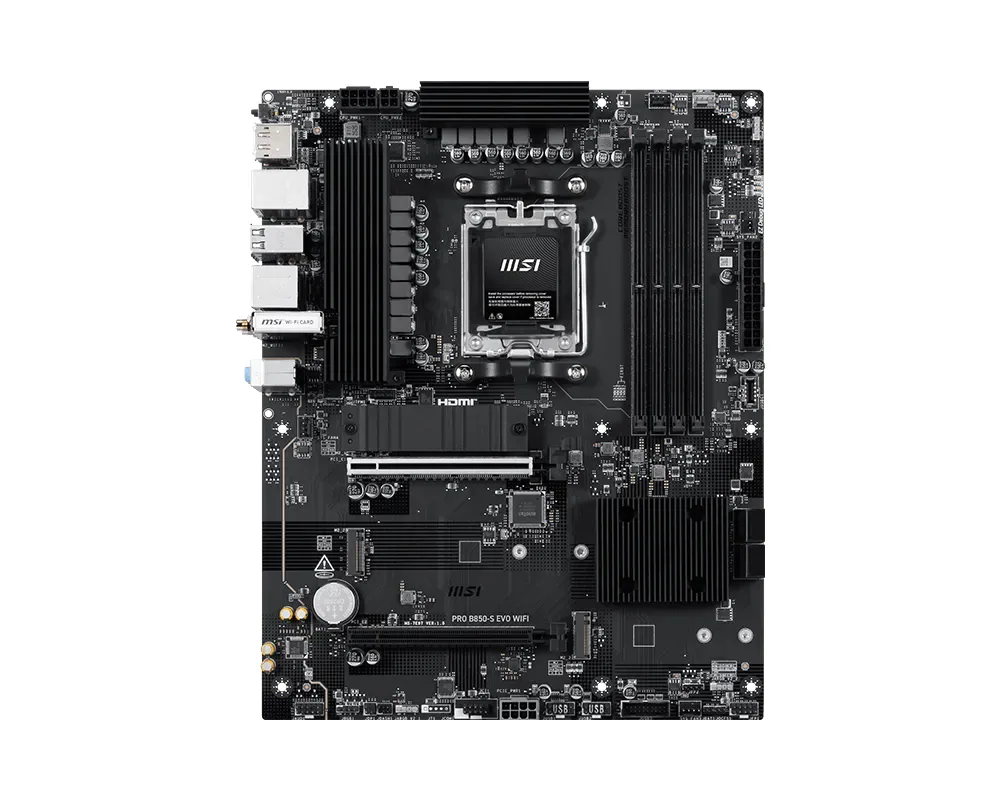 MSI PRO B850-S EVO WIFI Motherboard AMD B850 Sockel AM5 ATX – Bild 1
