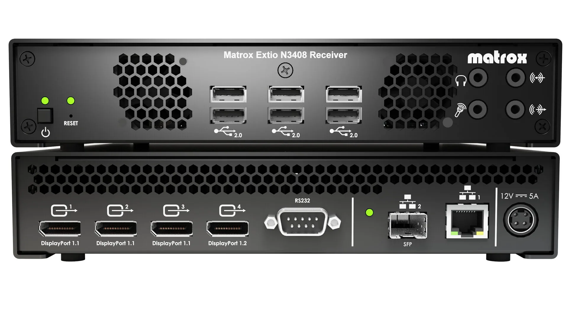 Matrox Extio N3408 KVM-Extender Receiver – Bild 1