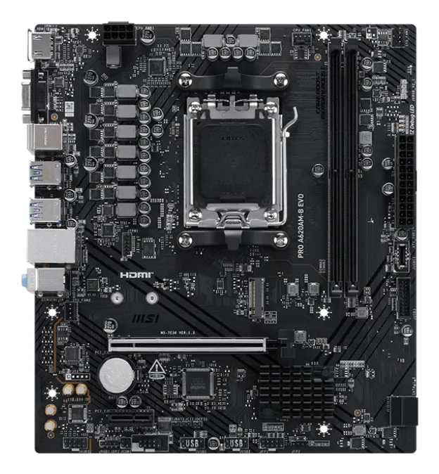 MSI PRO A620AM-B EVO Motherboard AMD A620A Sockel AM5 micro ATX – Bild 1