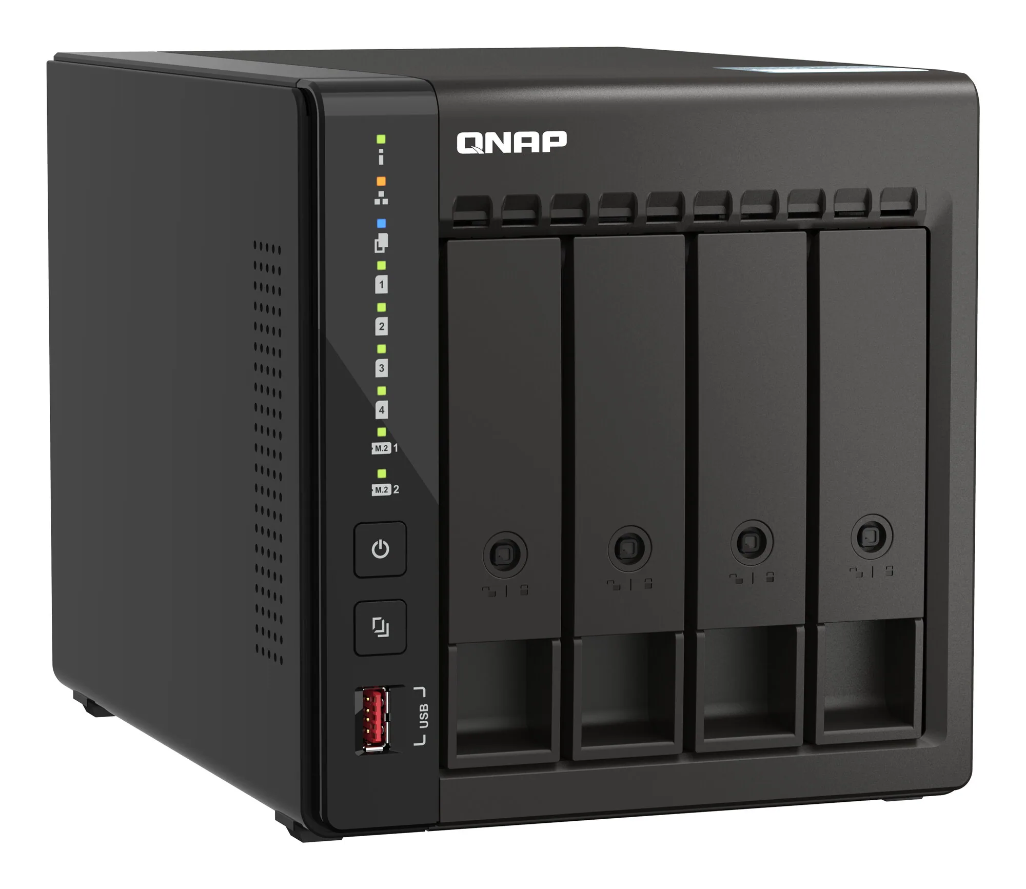 QNAP TS-453E NAS Tower Intel® Celeron® J6412 8 GB 0 TB QNAP QTS Schwarz – Bild 4