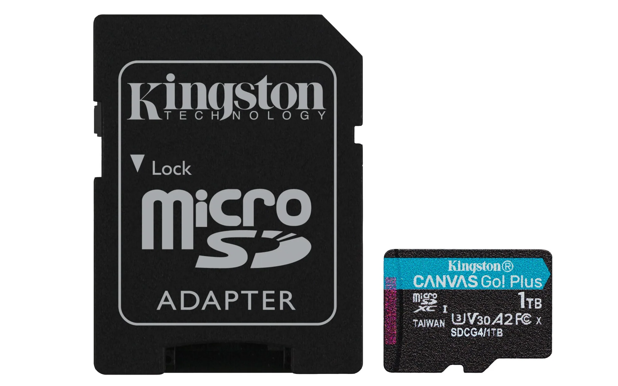 Kingston Technology 1TB microSDXC Canvas Go Plus Gen4 200 MB/s A2 U3 V30-Karte + Adapter – Bild 1
