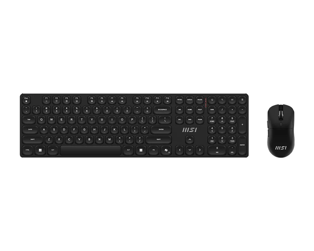 MSI FORGE K210 WIRELESS COMBO Tastatur Maus enthalten Heimbüro USB Schwarz – Bild 1