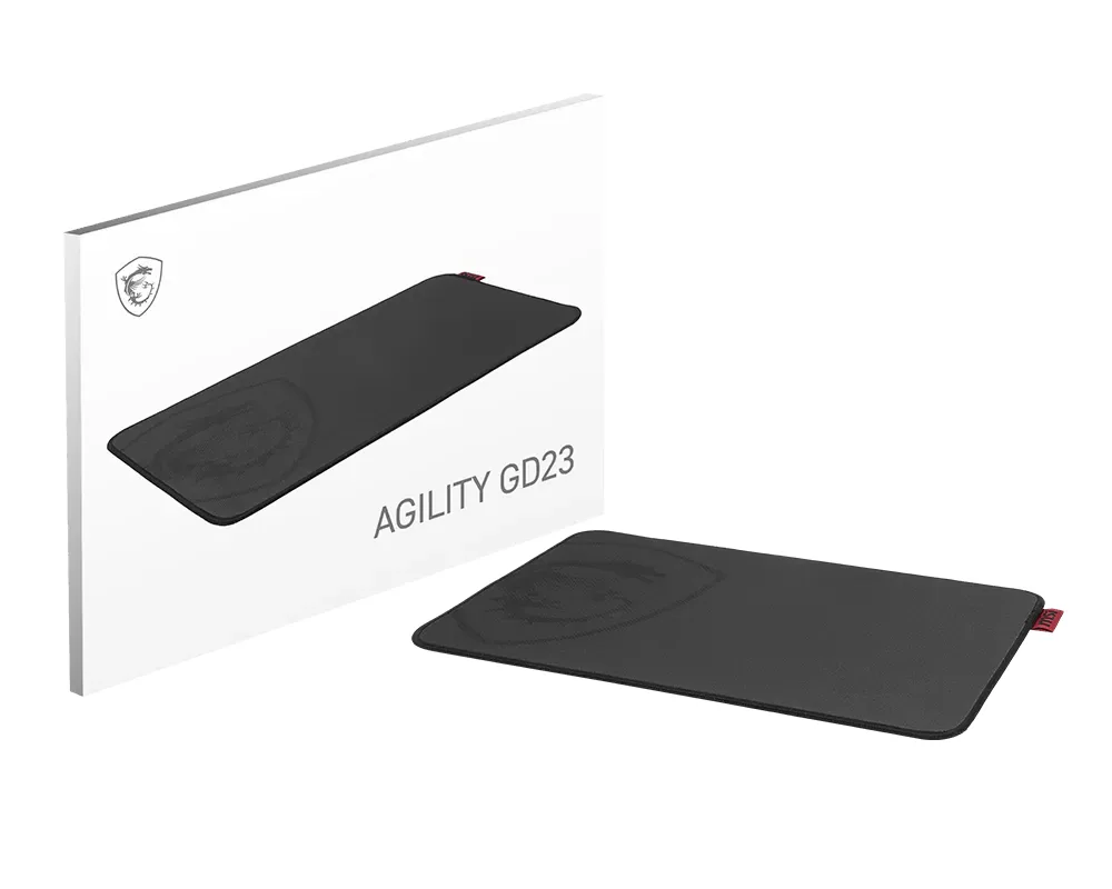 MSI AGILITY GD23 Mauspad Gaming-Mauspad Schwarz – Bild 1