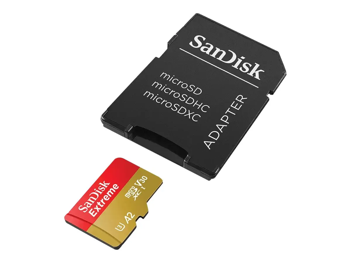 SD MicroSD Card 64 GB SanDisk Extreme SDXC inkl. Adapter (SDSQXAH-064G-GN6AA)