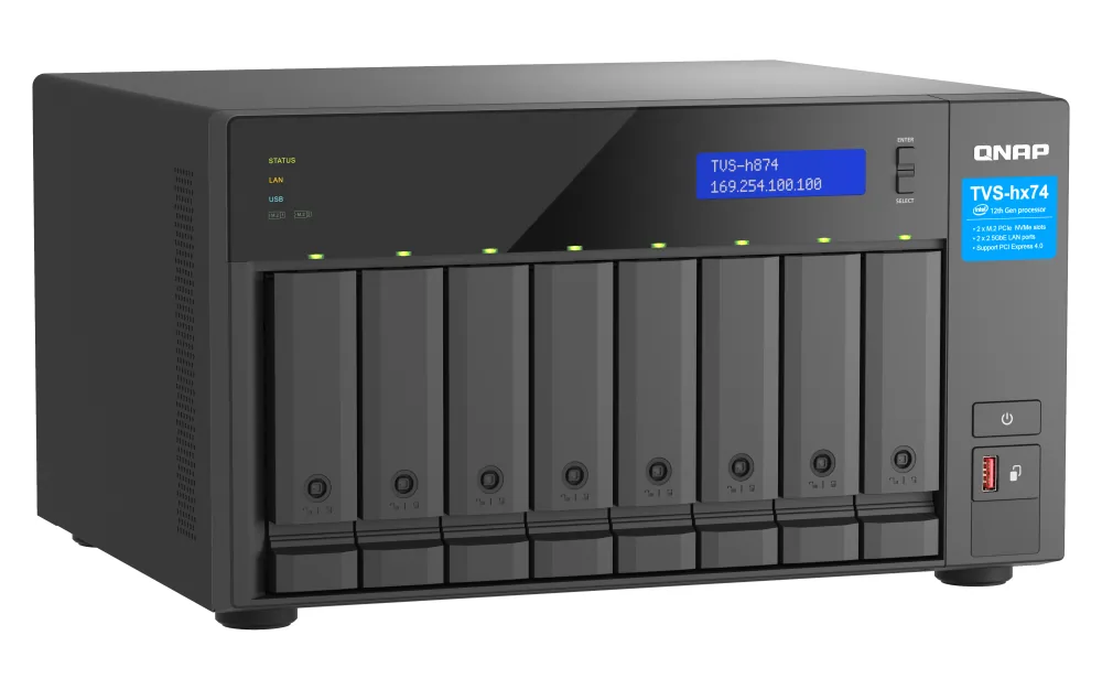 QNAP TVS-h874X NAS Tower Intel® Core™ i9 64 GB DDR4 0 TB QuTS hero Schwarz – Bild 3