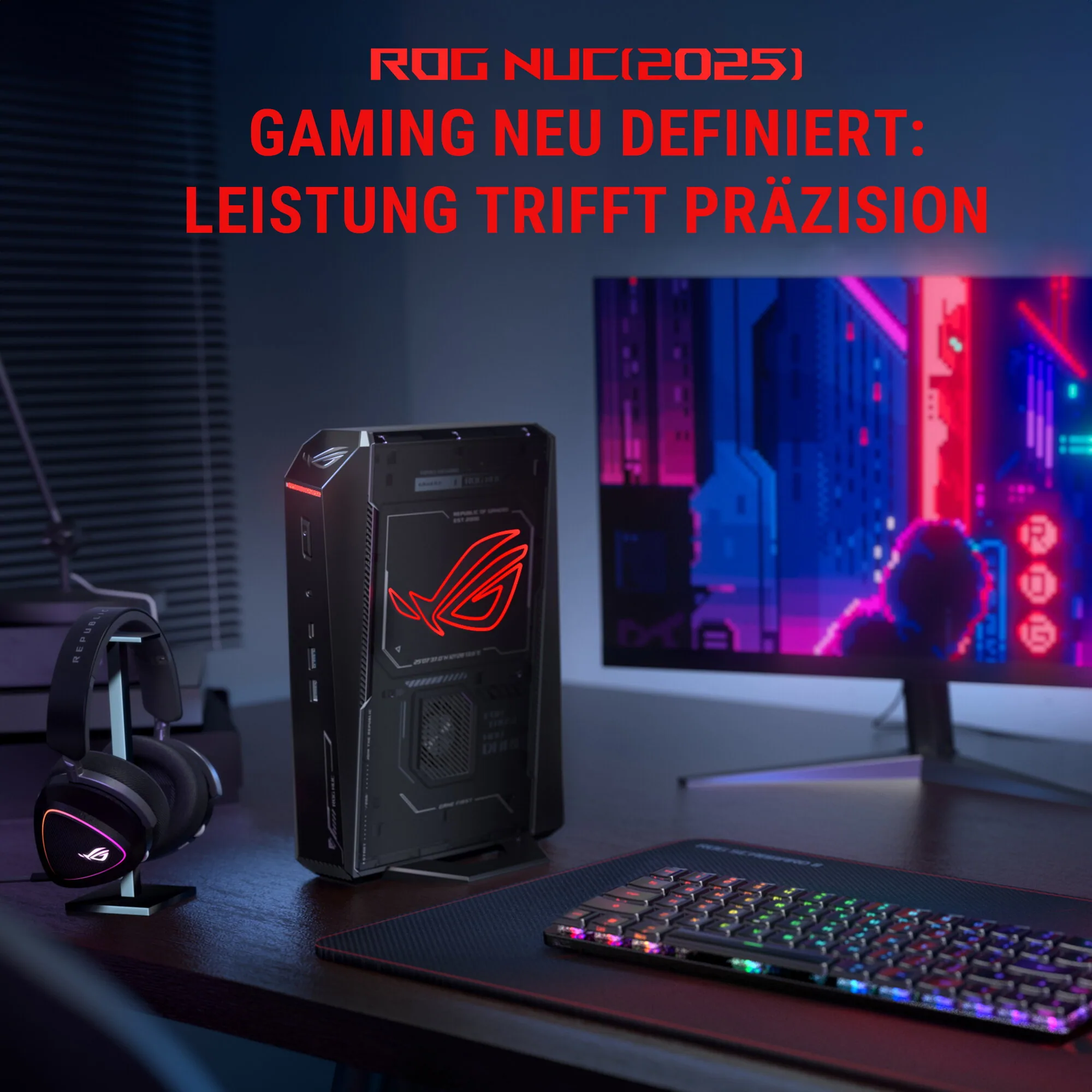 ASUS ROG NUC RNUC15JNK9X28AA2 Intel Core Ultra 9 275HX 32 GB DDR5-SDRAM 2 TB SSD NVIDIA GeForce RTX 5080 Windows 11 Home USFF Mini-PC Schwarz – Bild 6