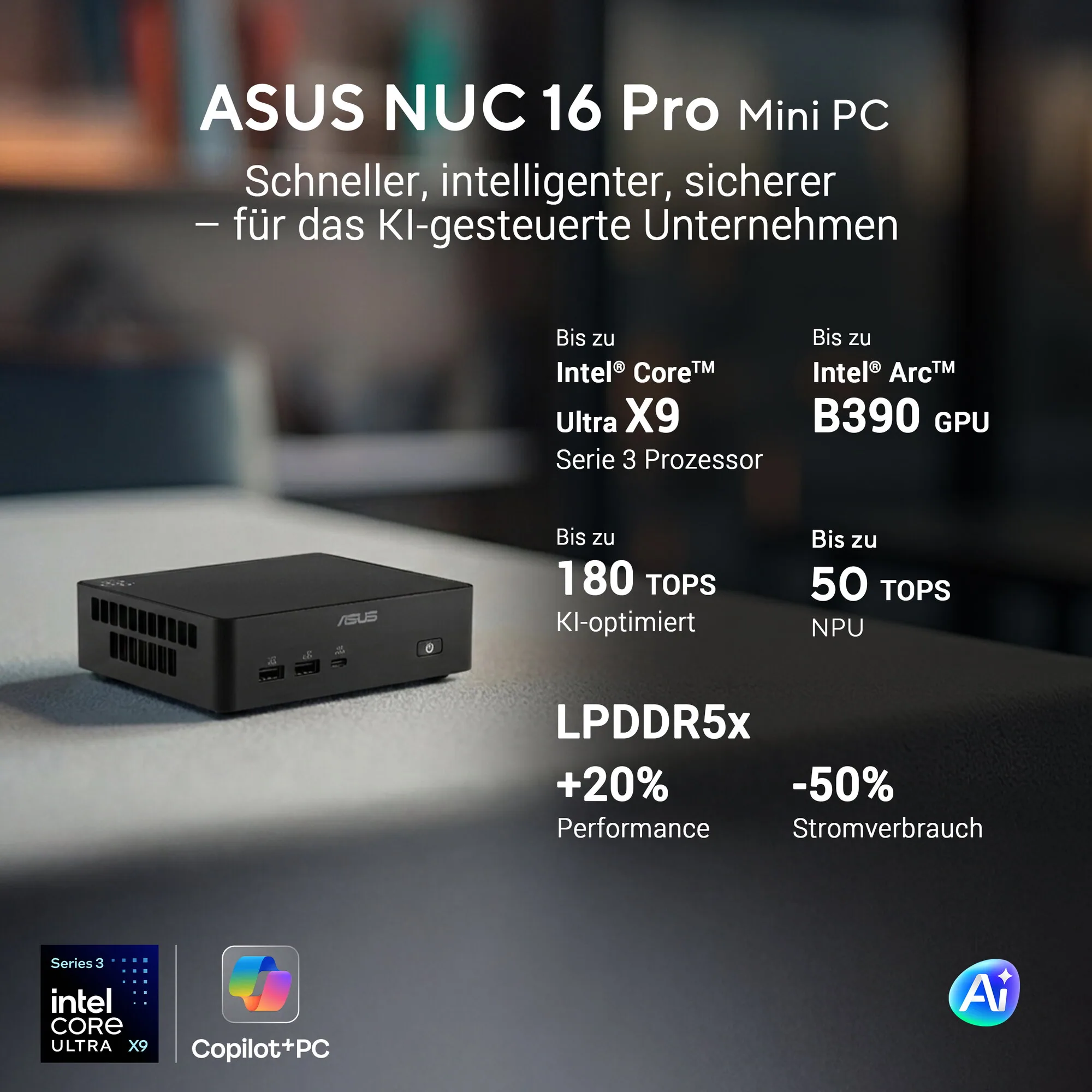 ASUS NUC 16 Pro Slim Mini PC RNUC16GDKW96C4N2 – Bild 3