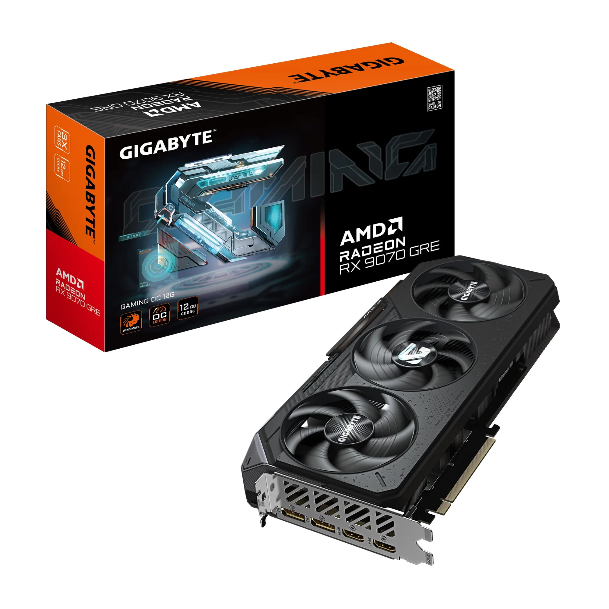 GIGABYTE Radeon RX 9070 GRE GAMING OC 12G AMD 12 GB GDDR6 – Bild 1