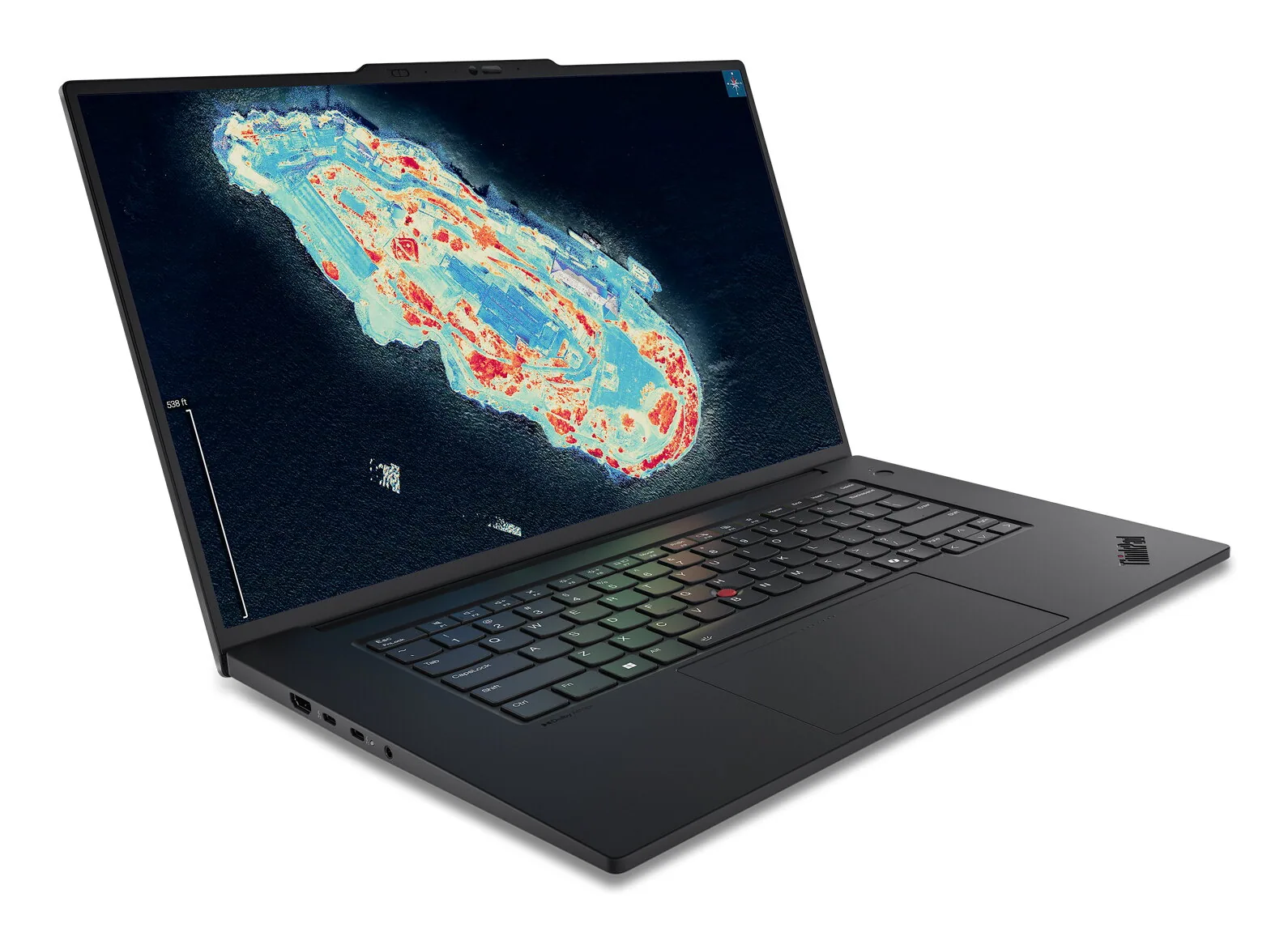 Lenovo ThinkPad T1g Gen 8 Intel Core Ultra 7 255H Laptop 40,6 cm (16") WQUXGA 64 GB LPDDR5x-SDRAM 512 GB SSD NVIDIA GeForce RTX 5060 Laptop GPU Wi-Fi 7 (802.11be) Windows 11 Pro Schwarz Deutsch – Bild 2
