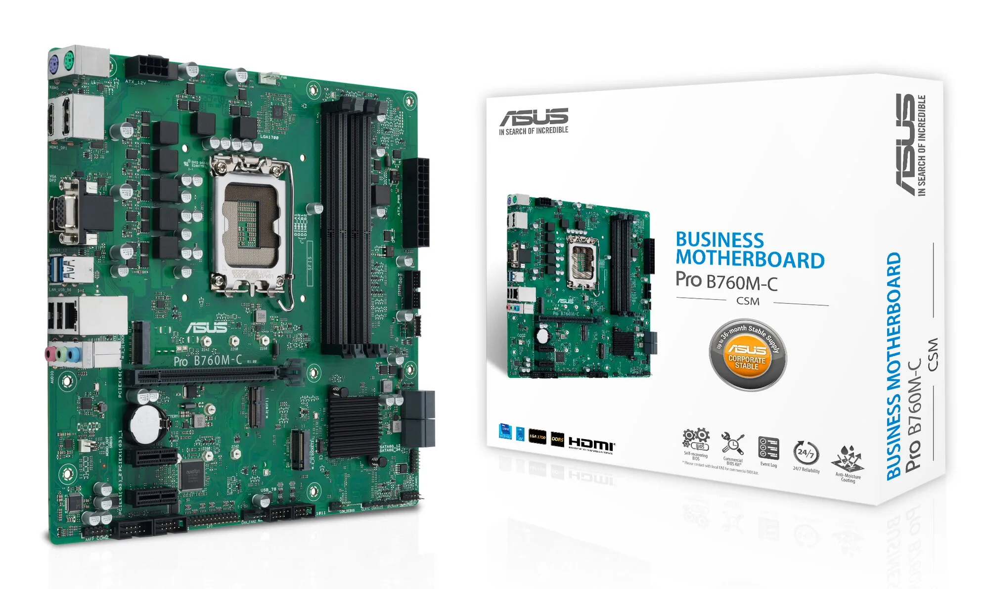 ASUS PRO B760M-C-CSM Intel B760 LGA 1700 micro ATX – Bild 1