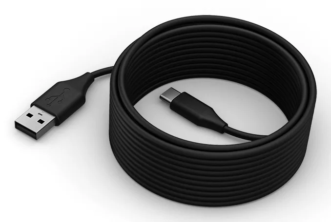 Lenovo Video Bar USB 2.0 Cable 5m USB Kabel USB A USB C 0,48 Gbit/s Schwarz – Bild 1