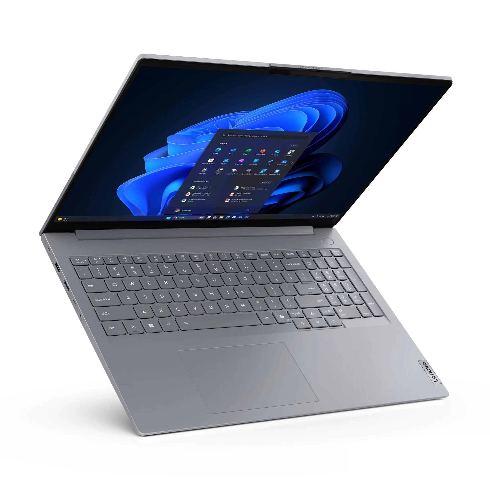 Lenovo ThinkBook 16 G9 AHP AMD Ryzen™ 5 220 Laptop 40,6 cm (16") WUXGA 32 GB DDR5-SDRAM 1 TB SSD Wi-Fi 7 (802.11be) Windows 11 Pro Grau Deutsch – Bild 6